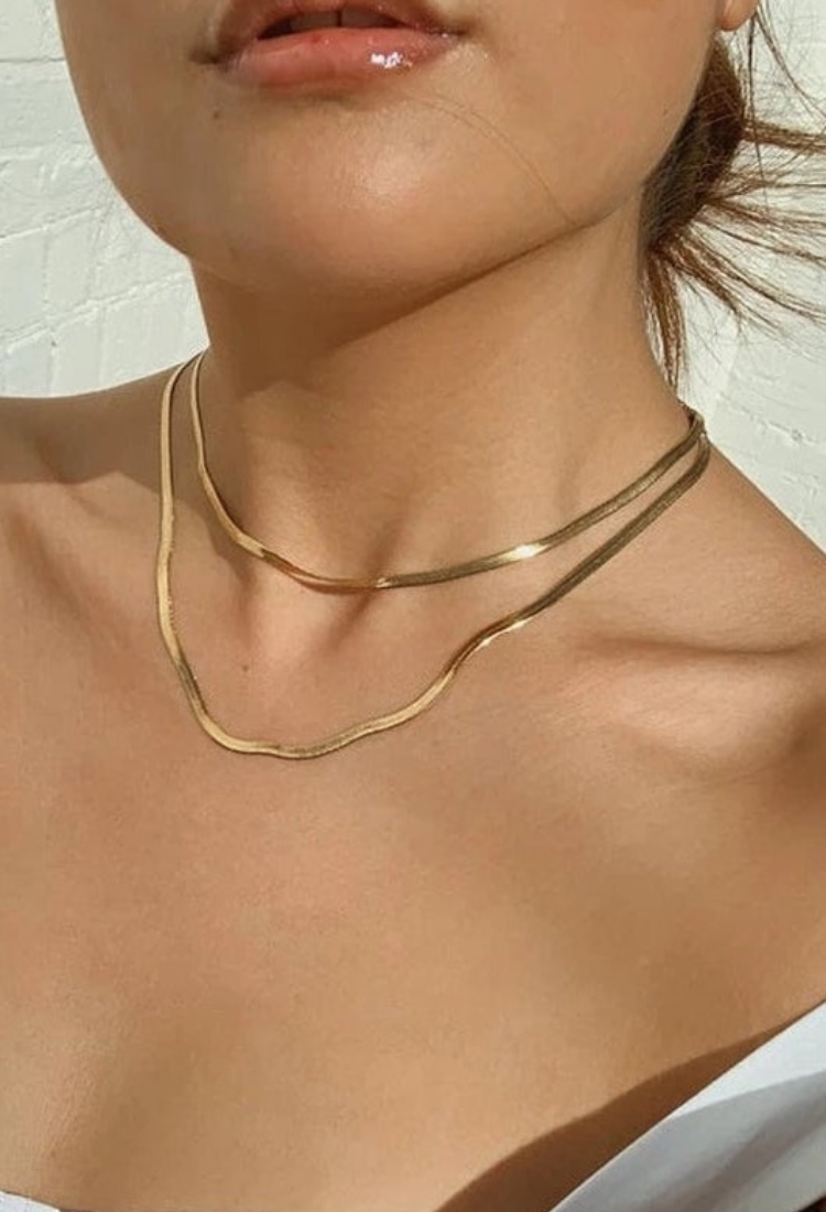 Dainty Herringbone Necklace