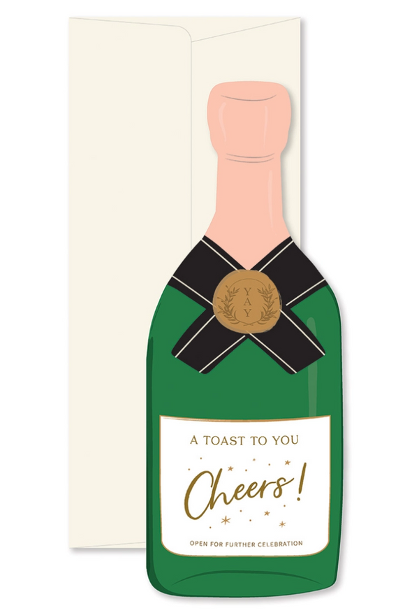 A Toast To You Champagne Congratulations Greeting Card