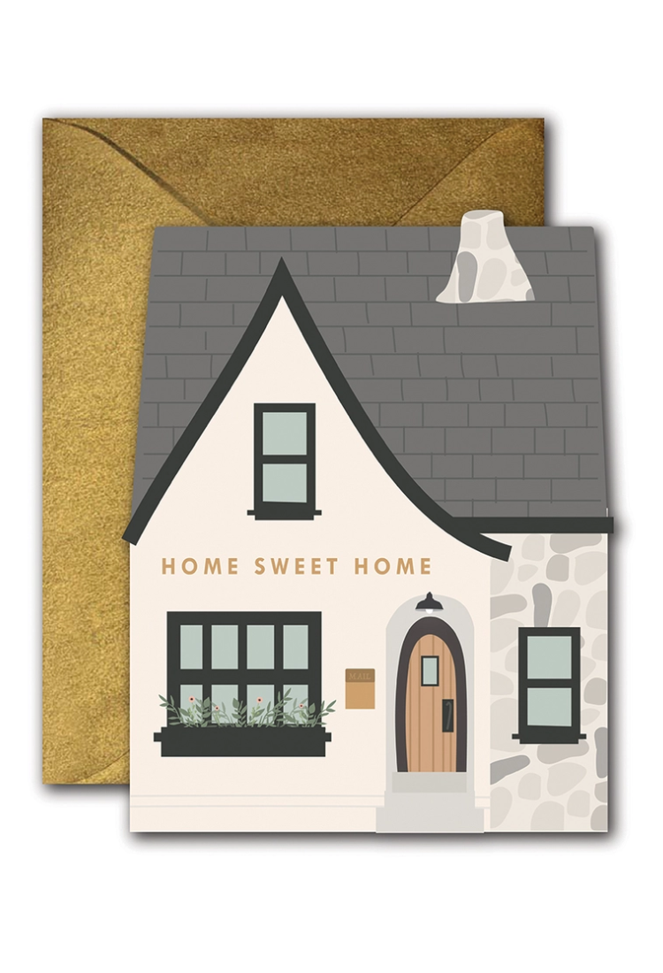 Home Sweet Home Die-Cut Folded Greeting Card