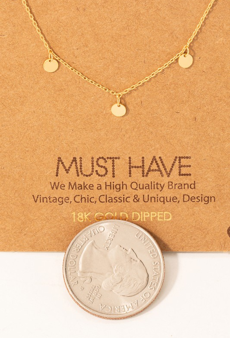 Mini Coin Charm Necklace