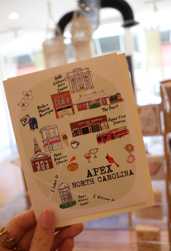 Downtown Apex Greeting Card