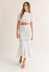 White Sand Beaches Maxi Skirt