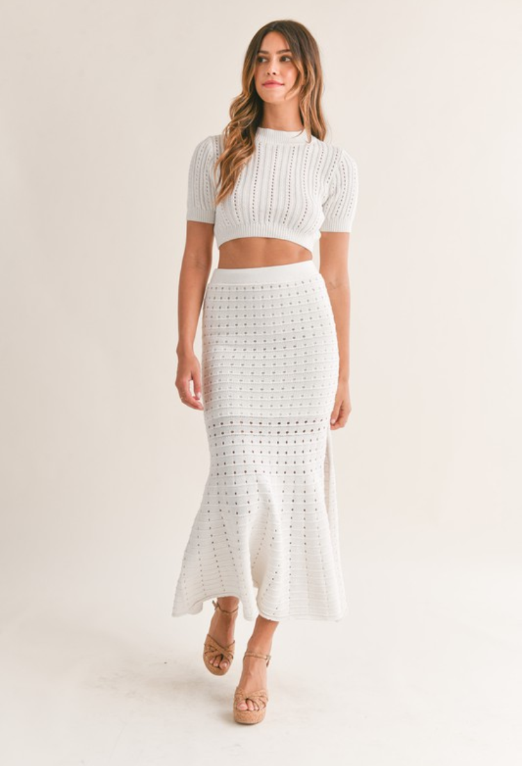 White Sand Beaches Maxi Skirt