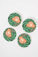 Glitch Floral Coasters | Set of 4