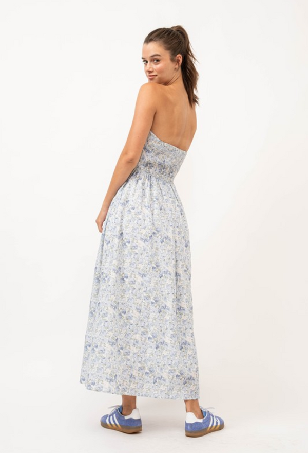 Blue Wildflower Maxi Dress