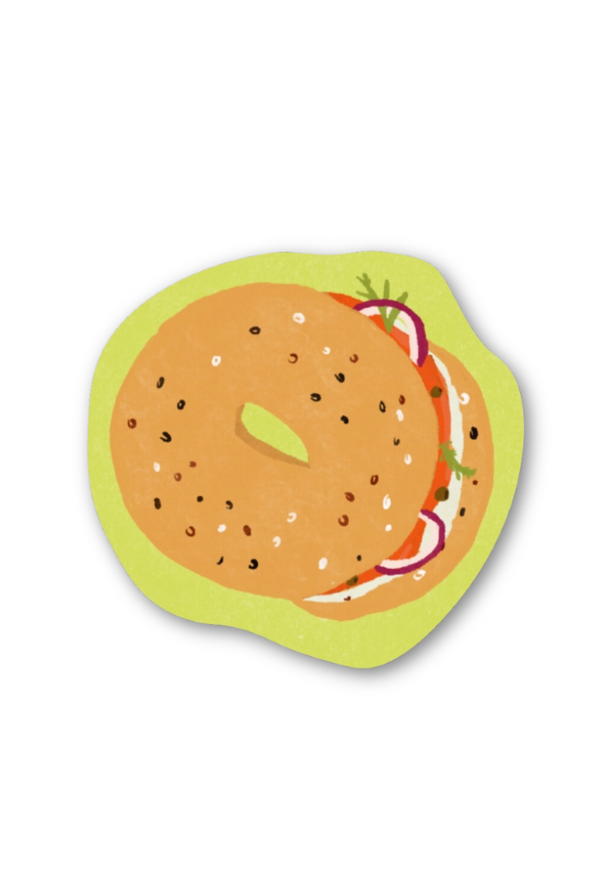 Lox Bagel Vinyl Sticker