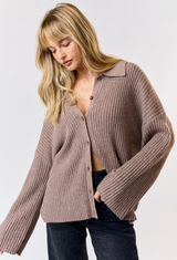 Chocolate Mocha Cardigan Top