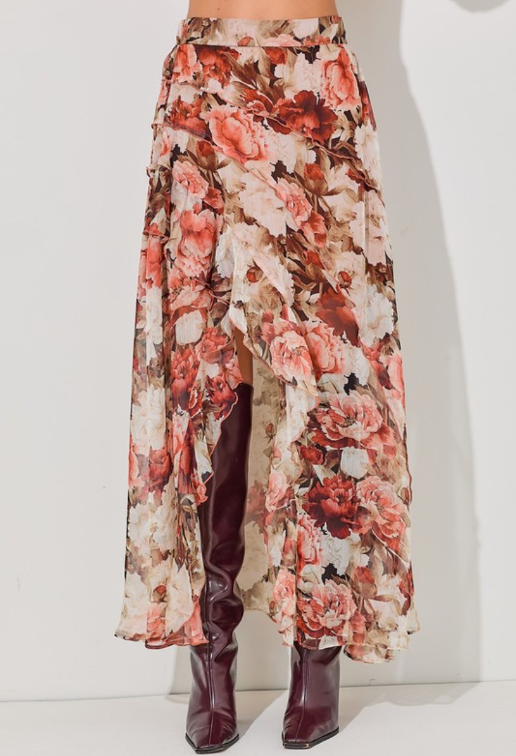 Leaves Falling Maxi Skirt