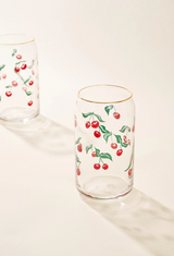 Cherry Scatter 16 oz Soda Can Glass