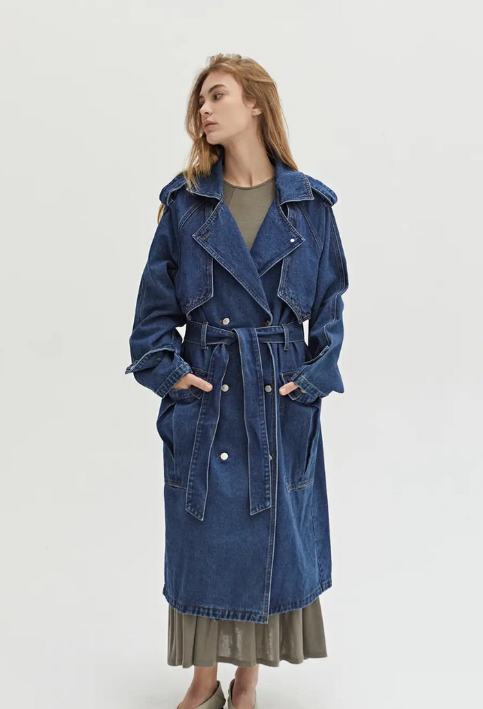 Brooklyn Denim Trench Coat – Bella + Mauve
