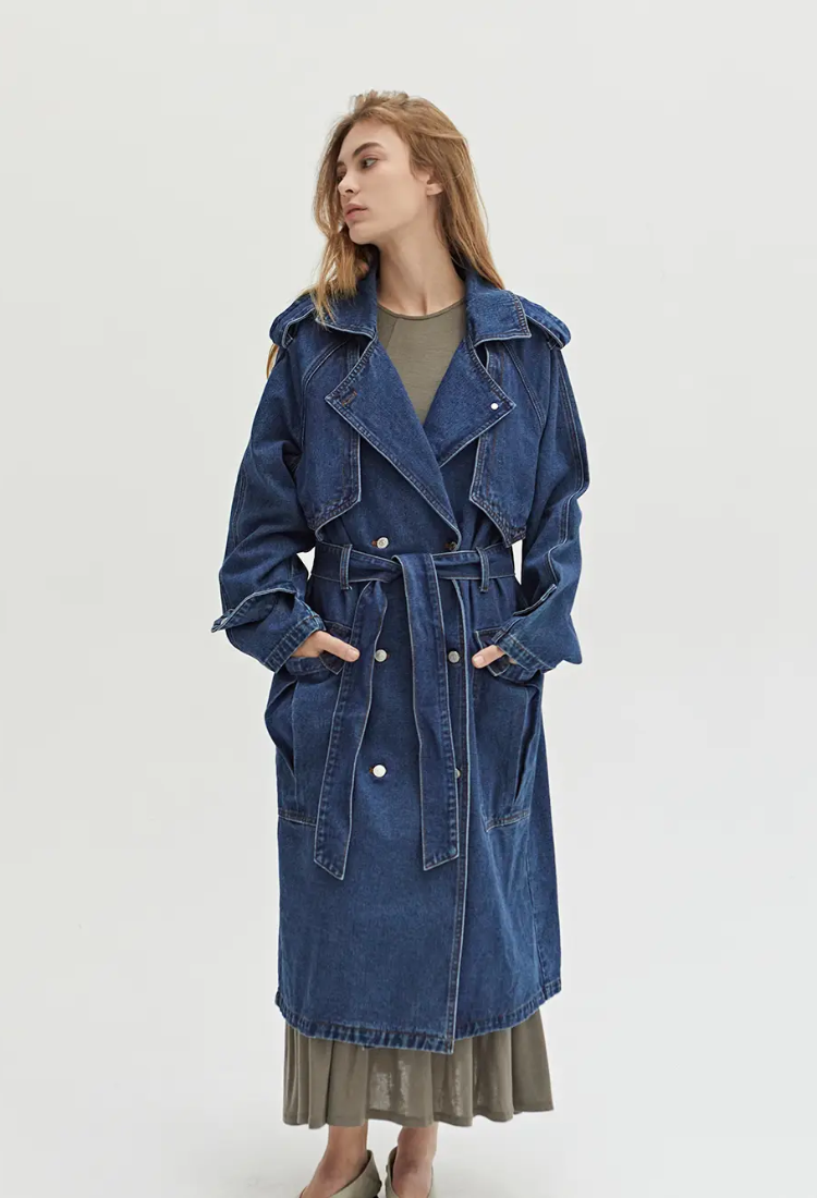 Brooklyn Denim Trench Coat