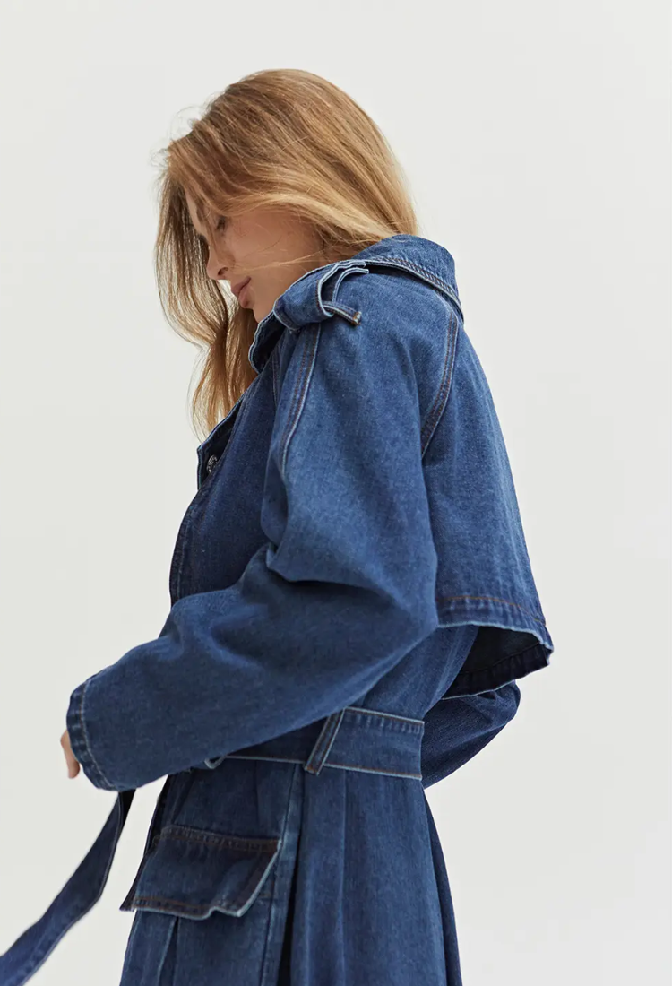 Brooklyn Denim Trench Coat