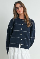 The Preppy Navy Cardigan