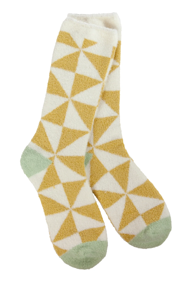 Triangle Gold Crew Socks