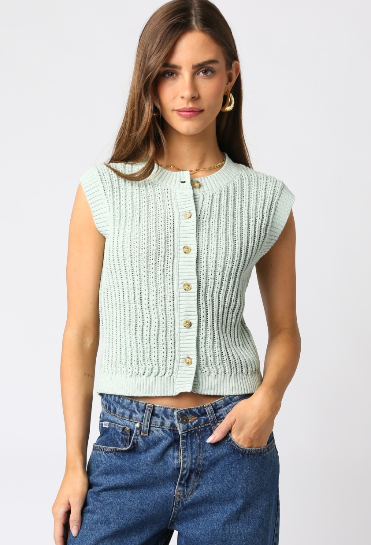 Andie Sage Sweater Vest