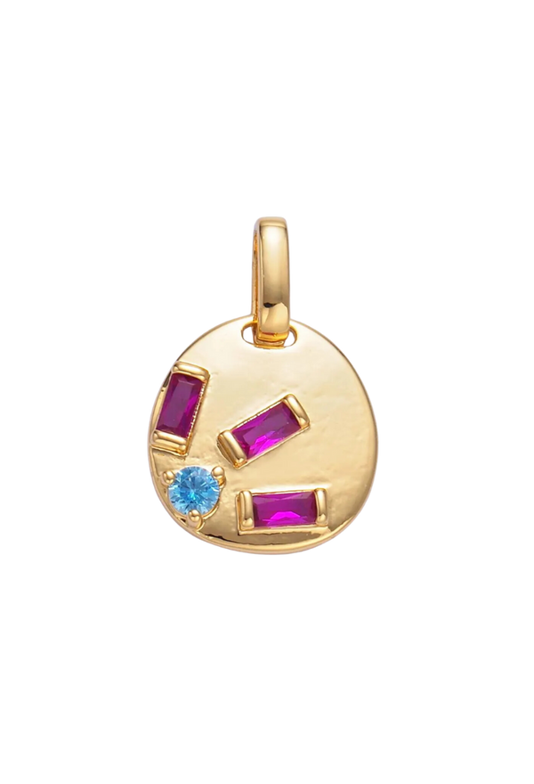 CZ Sun Burst Pendant Charm