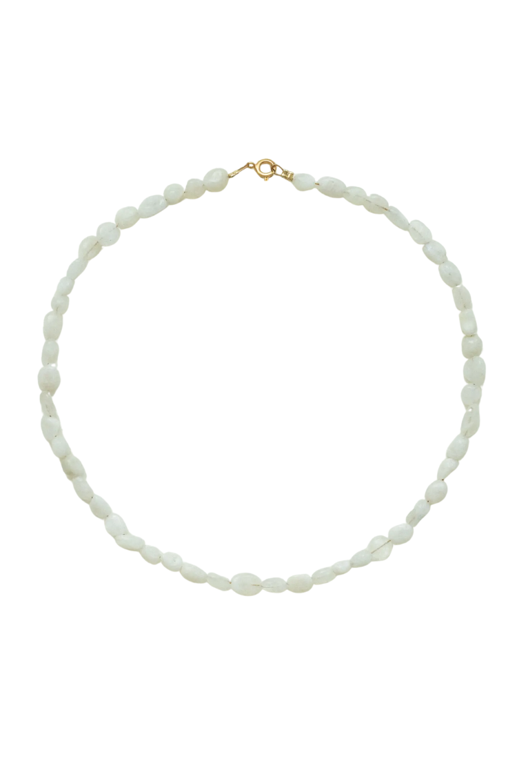 Salty - White Pebble Beaded Necklace