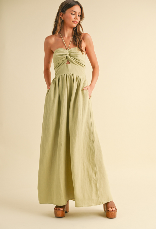 Iced Matcha Maxi Dress