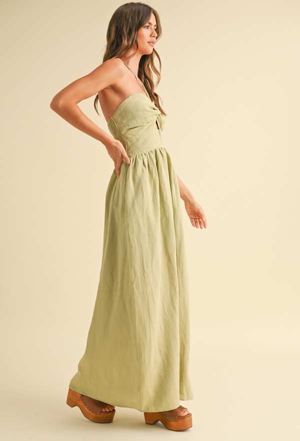 Iced Matcha Maxi Dress