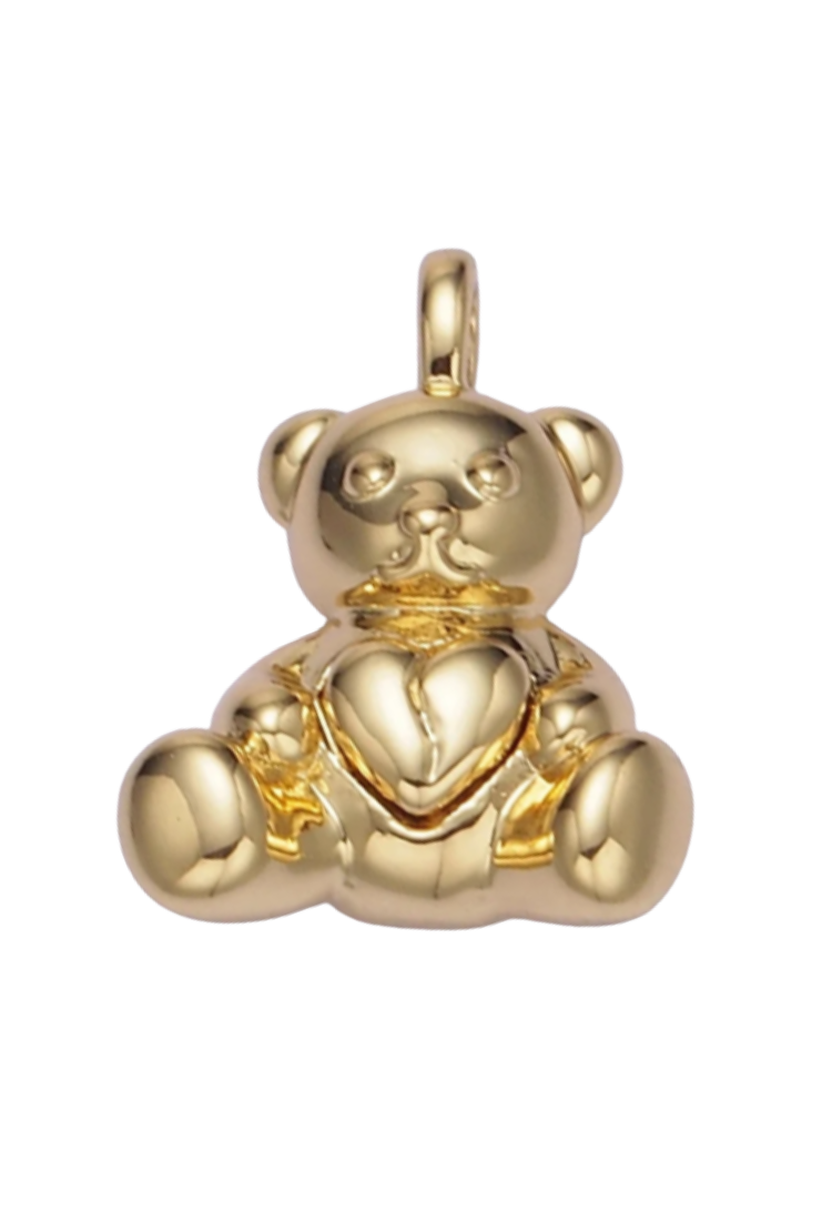 Heart Teddy Bear Charm