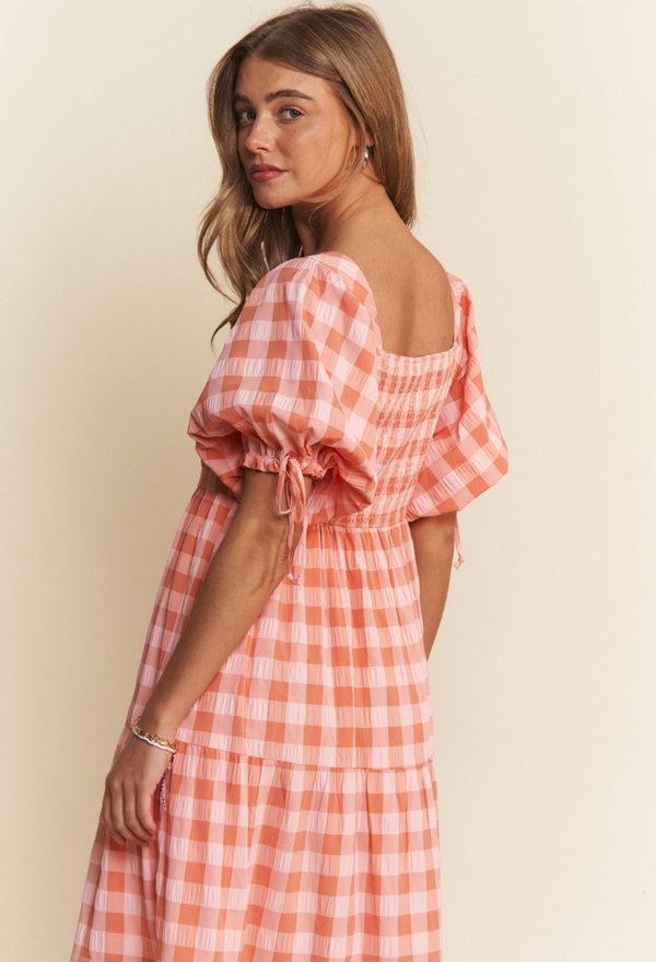 Peach Picnic Maxi Dress