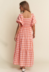 Peach Picnic Maxi Dress
