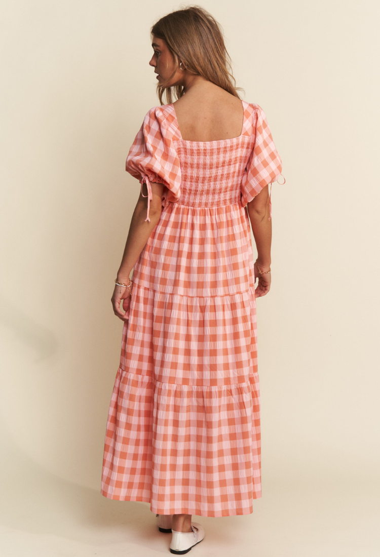 Peach Picnic Maxi Dress