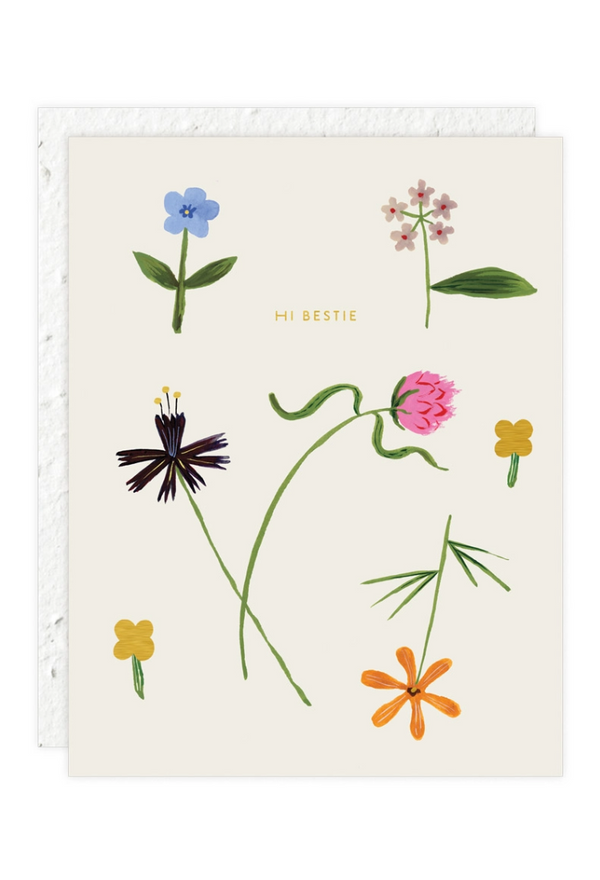 Quirky Petals - Just To Say Hi Card