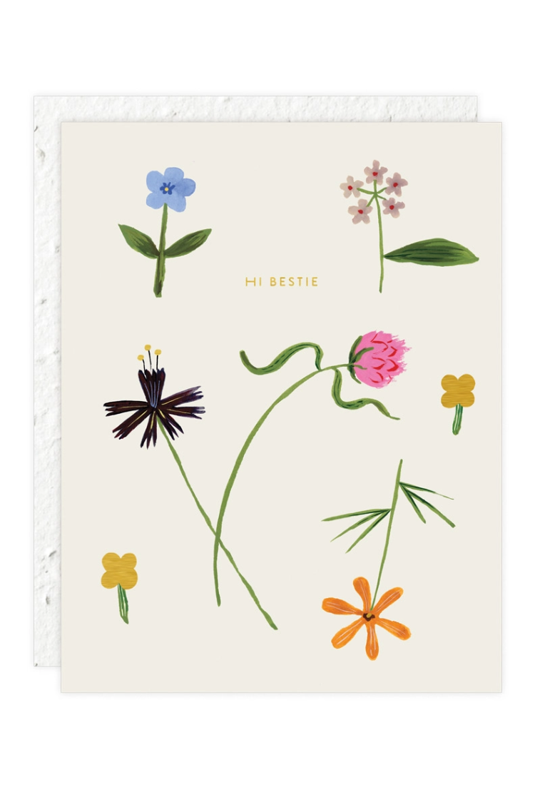 Quirky Petals - Just To Say Hi Card