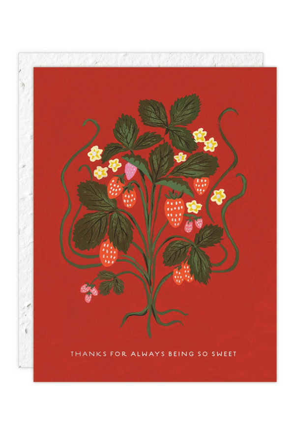 Sweet Strawberry - Thank You Card