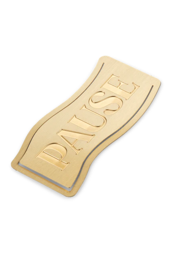 Pause Metal Bookmark