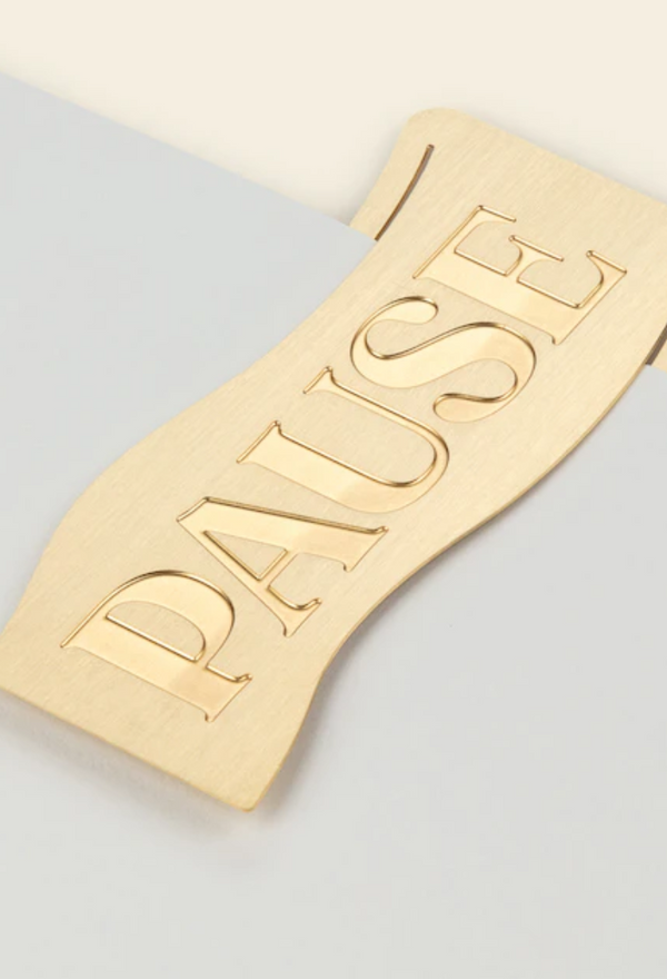 Pause Metal Bookmark