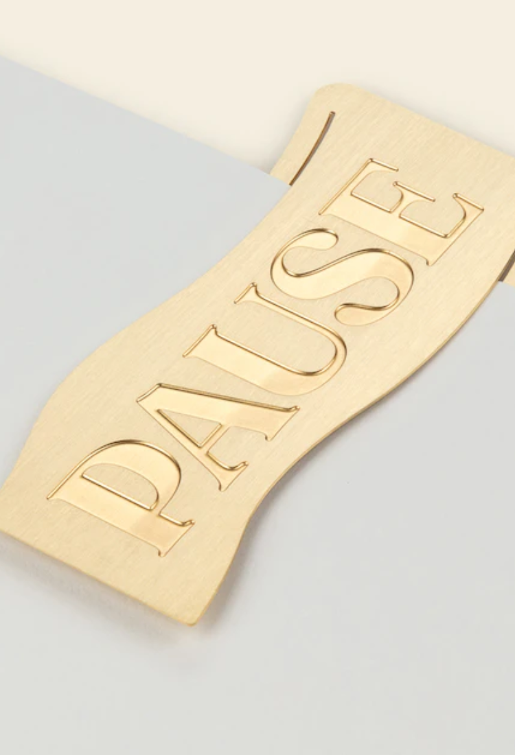 Pause Metal Bookmark