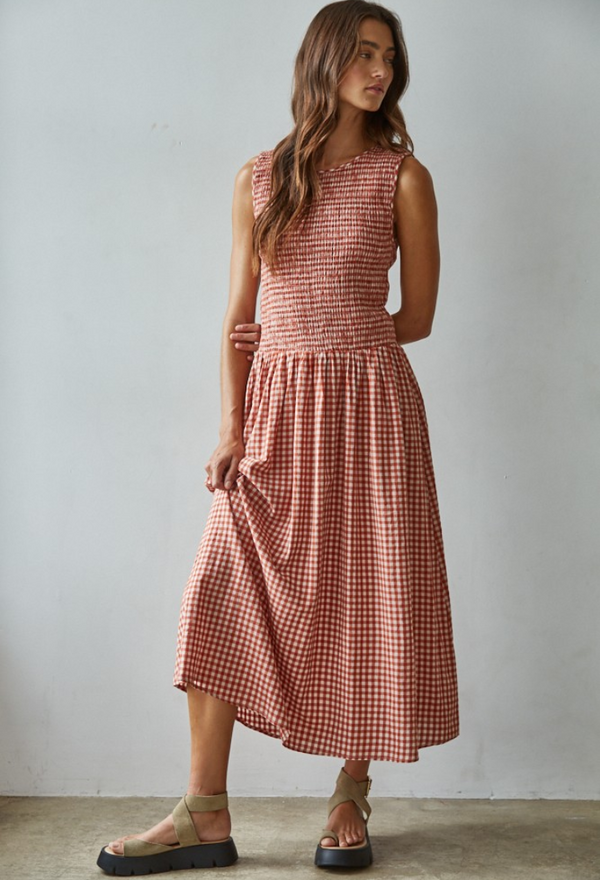 Fall Picnic Midi Dress