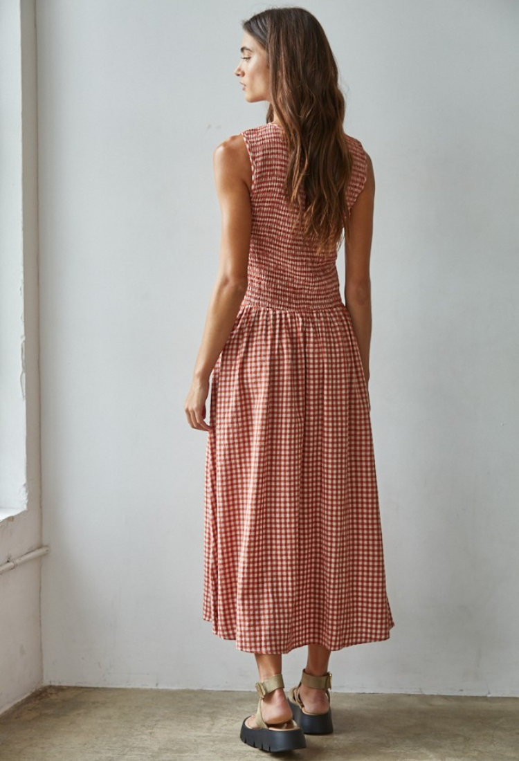 Fall Picnic Midi Dress