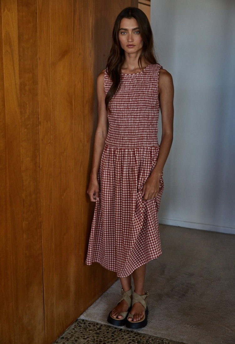 Fall Picnic Midi Dress