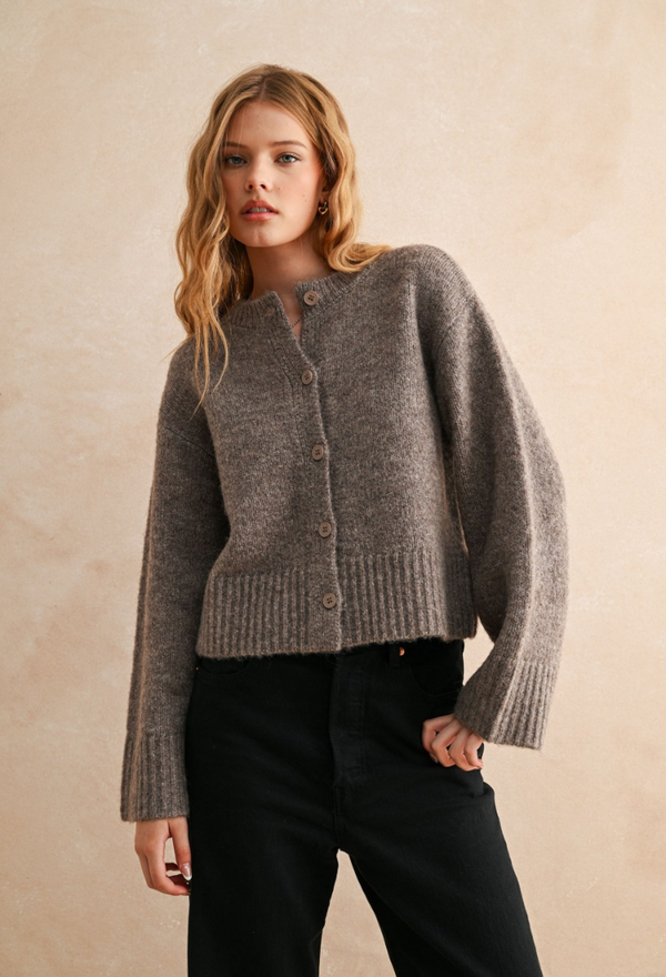 Mocha Cardigan Sweater