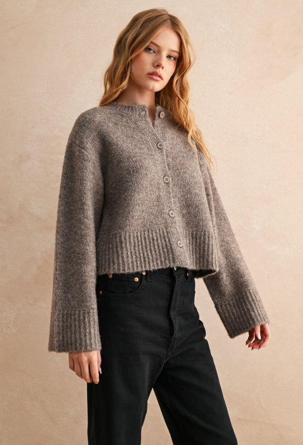 Mocha Cardigan Sweater
