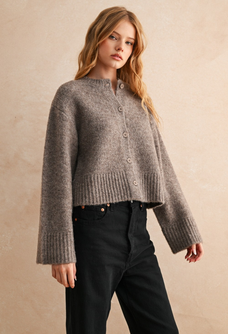 Mocha Cardigan Sweater
