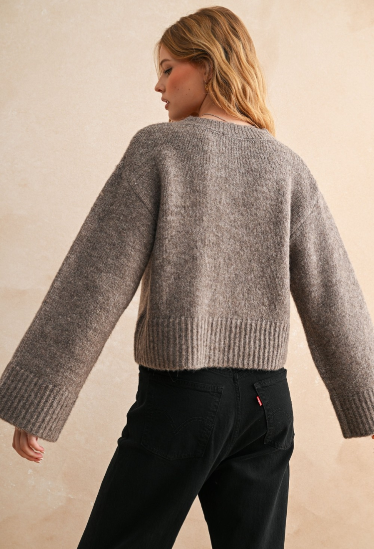 Mocha Cardigan Sweater