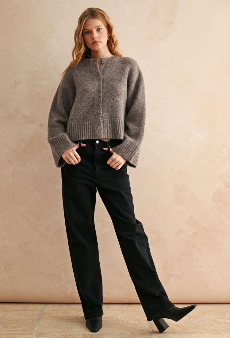 Mocha Cardigan Sweater