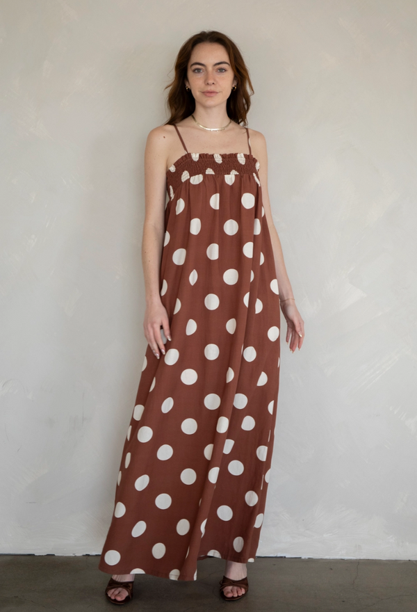 Sandy Polka Dot Maxi Dress