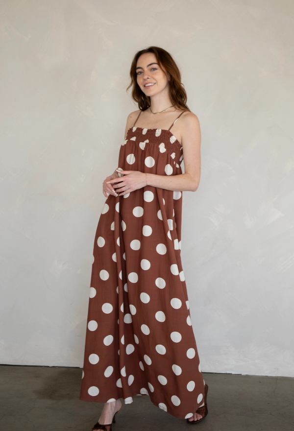 Sandy Polka Dot Maxi Dress
