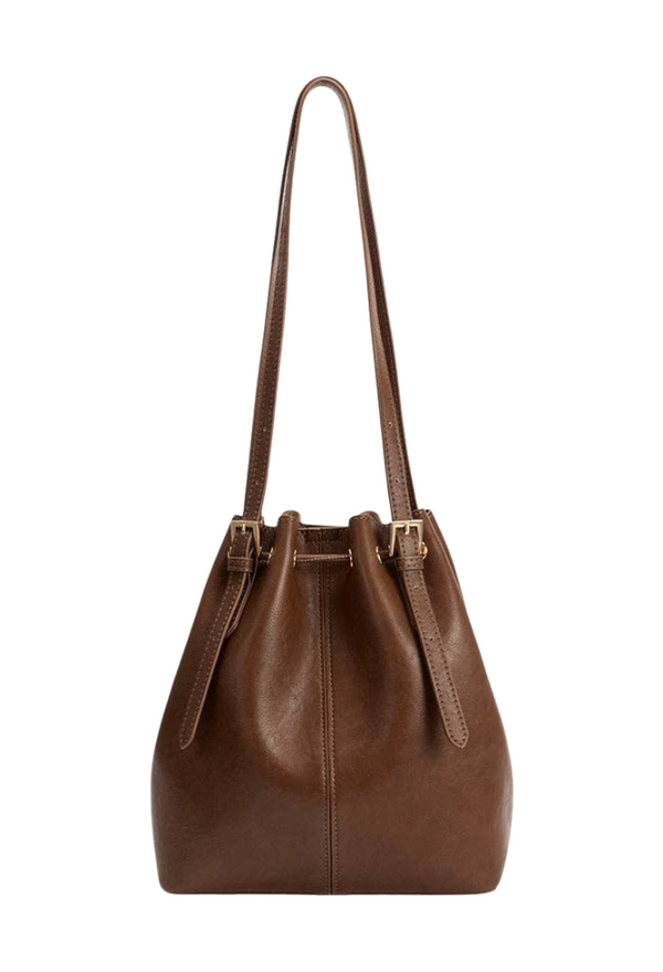 Sally Espresso Recycled Vegan Shoulder Bag