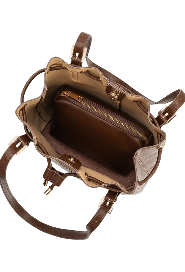 Sally Espresso Recycled Vegan Shoulder Bag