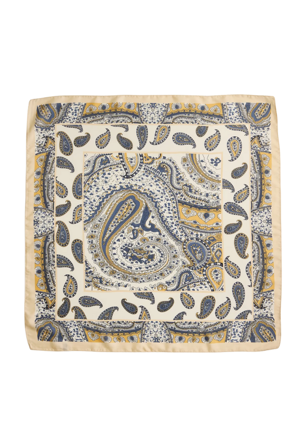 Boho Chic Paisley Lightweight Silk-Feel Square Scarf