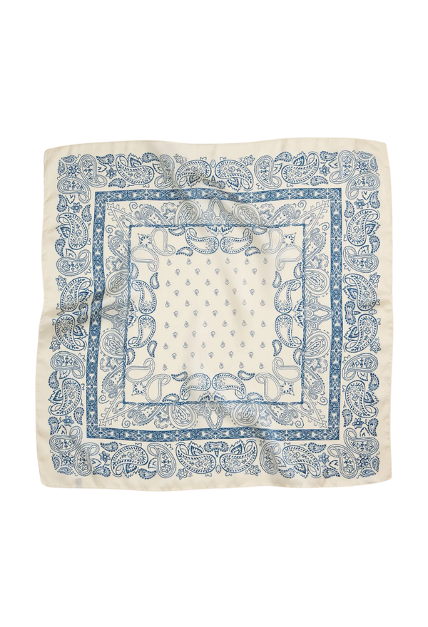 Silk-Feel Paisley Bandana Scarf
