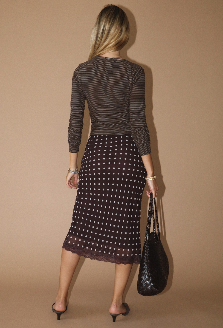 Chocolate Kiss Midi Skirt