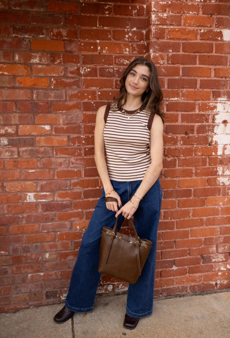 Espresso Stripes Top