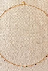 Micro Rainbow CZ Necklace